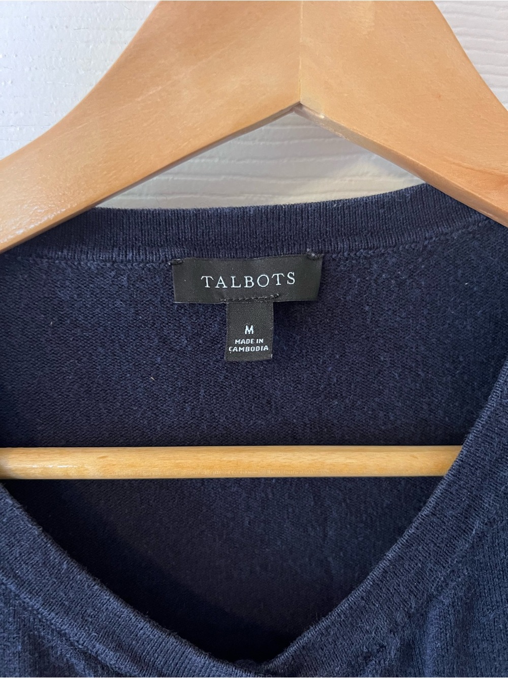 Talbots Navy Button-Front Cardigan Size M - Picture 2 of 8